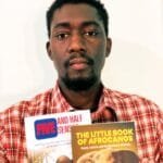 lamin ceesay Gambian WRITER, with his book covers. on the blog post of gambian literature